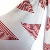 Designer Schal mit Muster in Grau und Rot, Avantgarde Stola mit Streifen, außergewöhnliches Tuch aus Wolle Bild 3