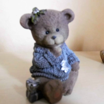 Teddybär , Bär   im Weihnachtslook  zum basteln Dekorieren