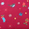 Stoff Weihnachten  winterlich mit Vogel, Geschenk und Nikolausstiefel  Baumwolle Swafing 145 cm Breite Bild 2
