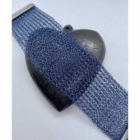 Drahtgestricktes Manschetten-Armband, 2-farbig,  handgestrickt mit Magnetverschluss Bild 1