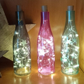 Lichtflasche Flaschenlicht "Sterne" aus der Manufaktur Karla