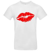 Unisex T-Shirt, Druck vorne, Kussmund, Lippen, verschiedene Farben, XS-5XL Bild 1
