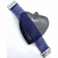 Handgestricktes Draht-Armband , dunkelblau Bild 1