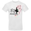 Unisex T-Shirt, Frontdruck, Born to dance, Ballerina, Herz, weiß, schwarz, rot, XS-5XL Bild 2
