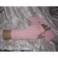 1 Paar Armstulpen / Handstulpen / fingerlose Handschuhe (mit Daumenloch) Bild 1