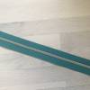 Metallisierter Endlosreißverschluss inkl. 3 Zippern schmal türkisgrün - Spirale silber Bild 2