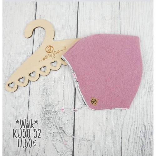 Walk Mütze - Zwergenmütze Altrosa + Maus  KU 50-52