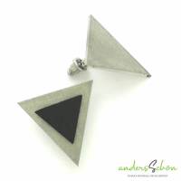 Edelstahl-Ohrringe Dreieck 22mm Bild 1
