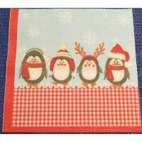 5 Servietten / Motivservietten  Winter / Weihnachten / Pinguine  P 29 Bild 1