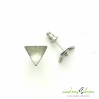 Edelstahl-Ohrringe Dreieck 10mm Bild 1