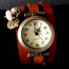 Armbanduhr, Wickeluhr, Uhr, Damenuhr, Lederuhr, Vintage-Stil,carpe diem, Zuchtperlen,Auswahl Bild 3