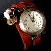 Armbanduhr, Wickeluhr, Uhr, Damenuhr, Lederuhr, Vintage-Stil,carpe diem, Zuchtperlen,Auswahl Bild 8