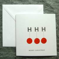 Minimalistische Weihnachtskarte - HoHoHo Bild 1