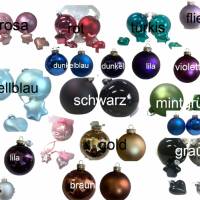 Weihnachtskugel mit Namen aus Glas in verschiedenen Farben und Formen Christbaumkugel Bild 2