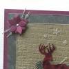 Weihnachtskarte Nostalgie mit Poinsettia und Reh MERRY CHRISTMAS Bild 4