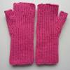 Armstulpen Handstulpen Pink Wabenmuster handgestrickt Baumwolle Geschenk Frau Freundin Schwester Geburtstag Weihnachten Bild 3