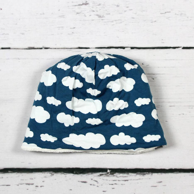 Beanie gefüttert ~ Gr.39-56 | Wolken | Mütze | Geschenk | Kind