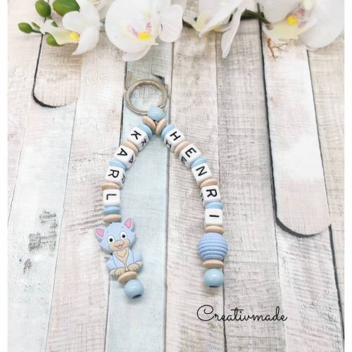 Schlüsselanhänger mit Namen Jungen Katze