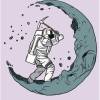 Liebevolles Wandtattoo Man in the Moon ,konturgeschnitten in 11 Größen ab 20 cm B x 20 cm H Bild 2