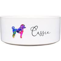 Keramik Futternapf PUDEL ︎ personalisiert ︎ Hundenapf mit Name Bild 1