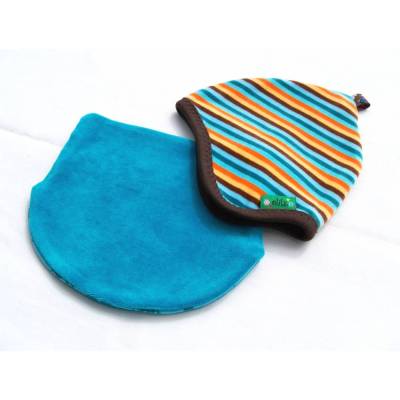 Kuscheliges Set aus Mütze und Halssocke aus Nicky - KU 38/40 - Einzelstück für Neugeborene!