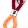 Schlüsselanhänger aus Segelseil I love my dog weinrot/aprikose - in Geschenkverpackung Bild 2