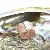 fingergestrickter RING aus roségoldfarbenem Kupferdraht mit Aluminium-Slider Bild 4