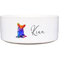 Keramik Futternapf CORGI ︎ personalisiert ︎ Hundenapf mit Name Bild 1