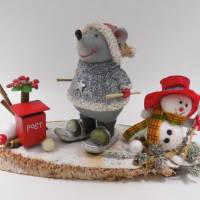 Weihnachtsdeko - Maus auf Ski - Geldgeschenk zu Weihnachten oder für den für Wintersport - Geschenkidee Bild 4