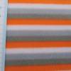 Nicki Baumwolle Streifen 5mm orange - weiß- grau Oeko-Tex Standard 100   (1m/12,-€) Bild 3