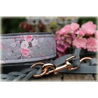 romantisches Halsband mit Zugstopp für Hunde, Hundehalsband in rosa, grau, bunt, Martingale Bild 2