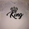 T-Shirt King und Queen, Krone, Partnershirts, schwarz, weiß Bild 8