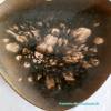 vintage Aschenbecher aus Metall mit einer Kupferauflage, glasiert, Herzform Bild 2
