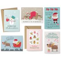 Weihnachtskarten Set Barn - 8 Postkarten, 4 Klappkarten mit Umschlag Bild 1