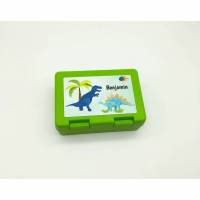 Brotdose mit Namen "Dino" / Brotbox/ Frühstücksbox/ Kindergarten / Schule Bild 1