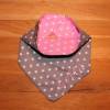 Halstuch für Kinder grau Sterne rosa Sterne mit Namen personalisiert / Kinderhalstuch / Babyhalstuch Bild 1