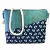 Handmade Korktasche Damentasche mit Anker Stoff + Kork Crossbag Crossbody Bag nachhaltig vegan und fair Bild 2