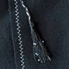 WICKELROCK MIT STICKEREI für Winter Wolle Angora in dunkelblau und schwarz Bild 3