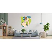Super Wandtattoo Woman für das Wohnzimmer, Jugendzimmer konturgeschnitten in 11 Größen ab 20 cm B x 20 cm H Bild 1