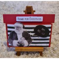 Gutscheinverpackung " Home for Christmas " HOHOHO , Weinachtsmann mit Kamera Bild 1
