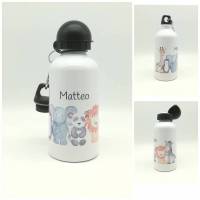Trinkflasche mit Namen "Zootiere"/ individuell/ Flasche/ Kindertrinkflasche Bild 1
