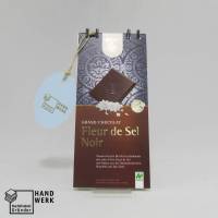 Notizblock, Upcycling, Fleur de Sel Noir, Originalverpackung Schokolade, handgefertigt Bild 1