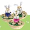 Ostergeschenk Osterkörbchen mit Hasen u. Namen Osternest - Geschenk zu Ostern personalisiert Set aus Kuscheltier & Hase Bild 1