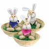 Ostergeschenk Osterkörbchen mit Hasen u. Namen Osternest - Geschenk zu Ostern personalisiert Set aus Kuscheltier & Hase Bild 2