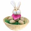 Ostergeschenk Osterkörbchen mit Hasen u. Namen Osternest - Geschenk zu Ostern personalisiert Set aus Kuscheltier & Hase Bild 3