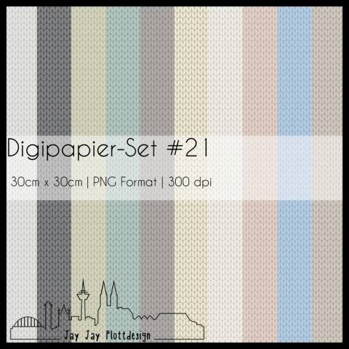 Digipapier Set #21 (Strickoptik rechte Maschen) zum ausdrucken, plotten, scrappen, basteln und mehr