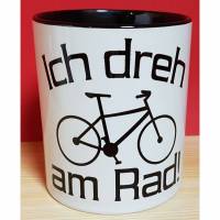 Ich dreh am Rad Fahrrad Spruch Tasse Lustig, Radfahrer Geschenke, Lustige Biker Sprüche, Kaffeetasse Fahrrad fahren Spru Bild 1