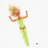 vintage, "Barbie" sportlich beweglich, „Lookalikes“ aus den 80er Jahren mit Kleidung,  30 cm, Bild 3