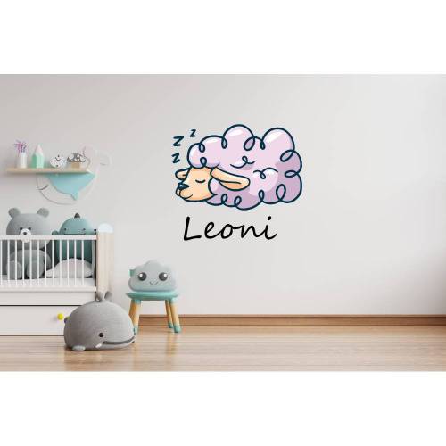Liebevolles Wandtattoo Schäffchen für das Kinderzimmer, Spielzimmer,konturgeschnitten in 6 Größen ab 30 cm B x 25 cm H