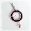 Wechselanhänger aus Glasperlen rosa schwarz, für Charmketten Bild 2